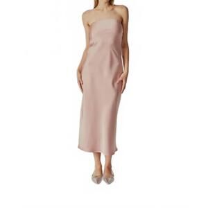 NEW DÈLUC platanus strapless midi dress in pale pink